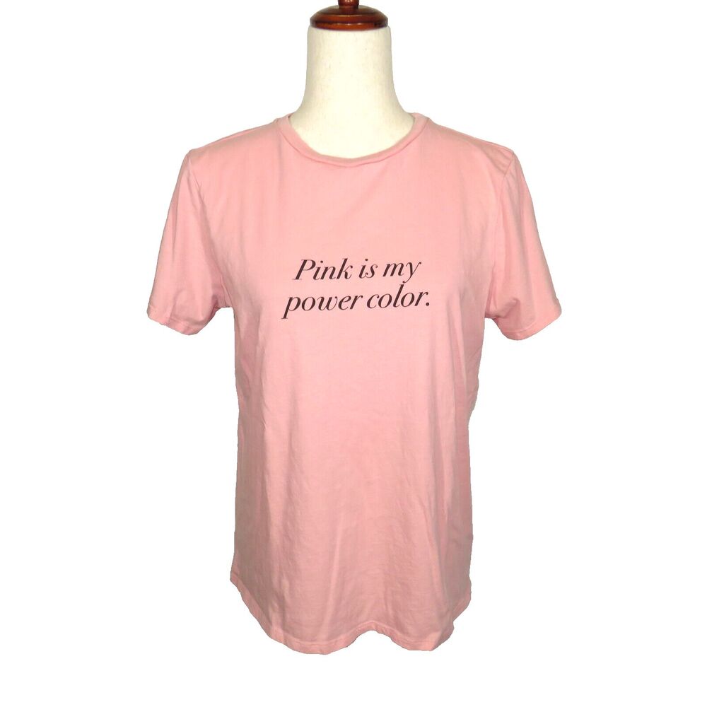 Ban.do Pink Is My Power Color Cotton Tee Shirt Size Medium